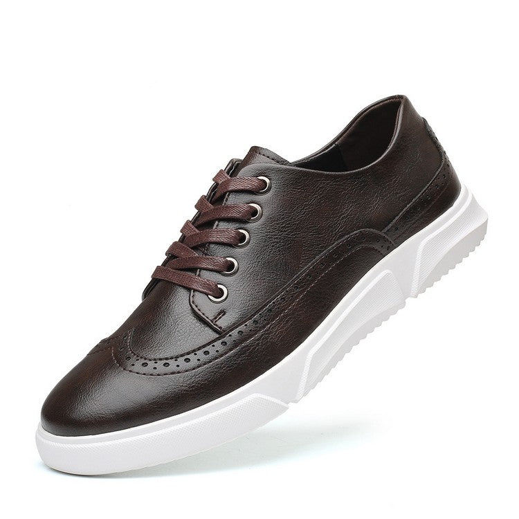 Baskets stylées en cuir pour hommes