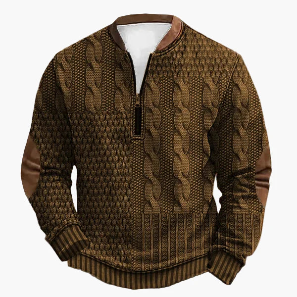 Pull en tricot torsadé automne-hiver