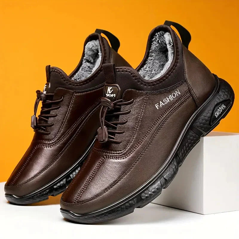 Bottes d'hiver homme fourrées chaudes