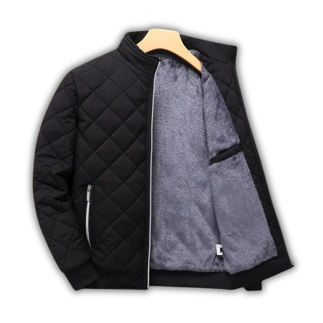Blouson d'hiver homme doublé col montant