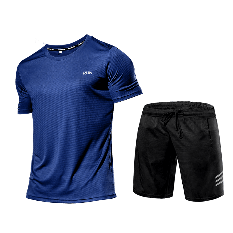 Ensemble de Fitness Homme - Survêtement Deux Pièces Short et T-shirt