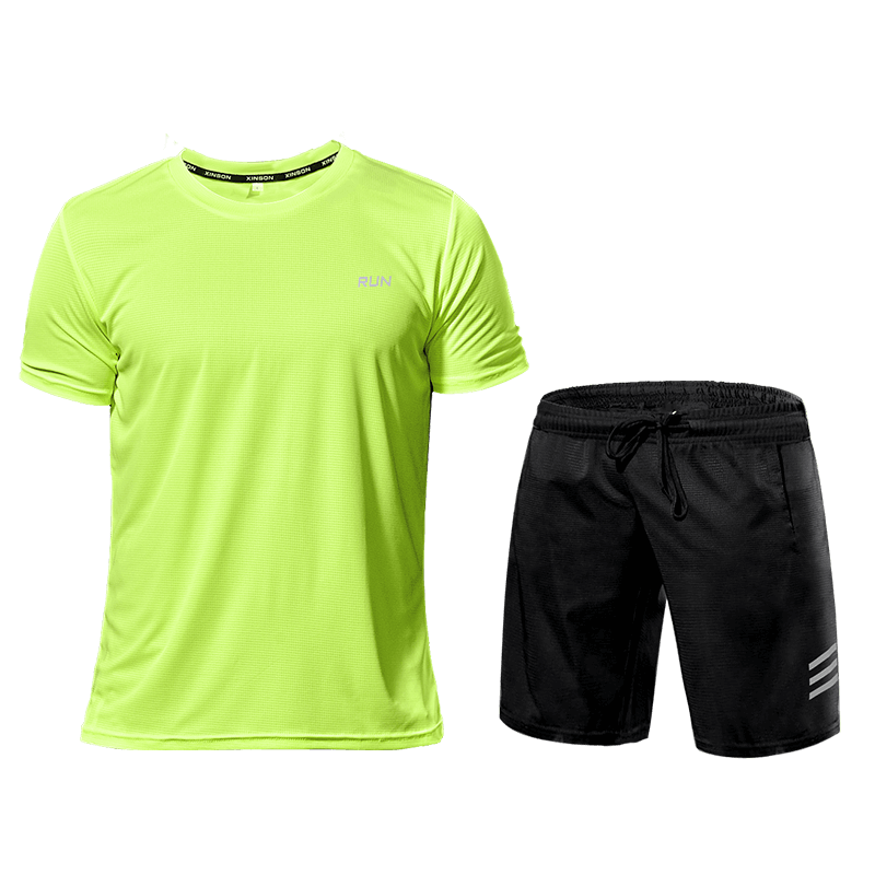 Ensemble de Fitness Homme - Survêtement Deux Pièces Short et T-shirt