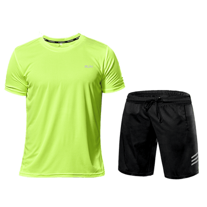 Ensemble de Fitness Homme - Survêtement Deux Pièces Short et T-shirt