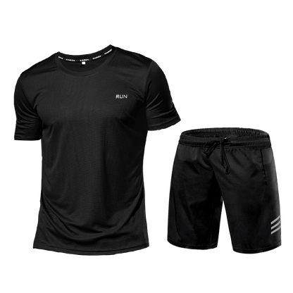 Ensemble de Fitness Homme - Survêtement Deux Pièces Short et T-shirt