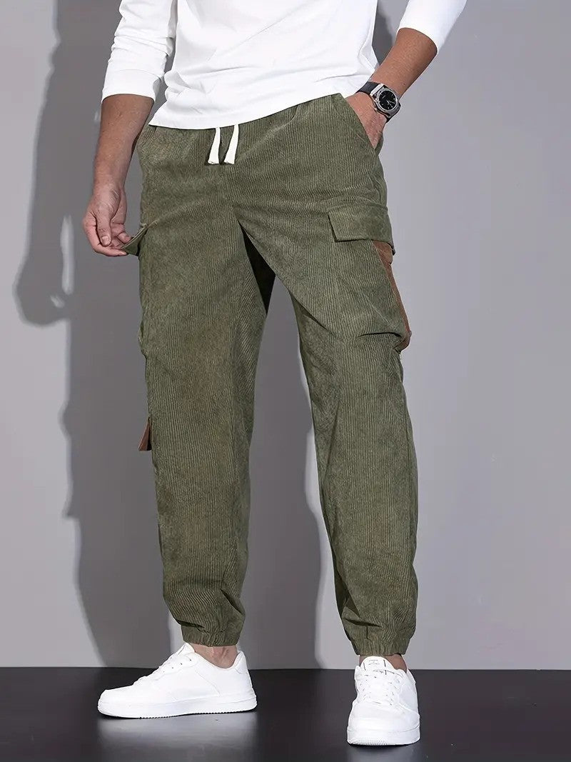 Pantalon en velours côtelé homme confortable décontracté
