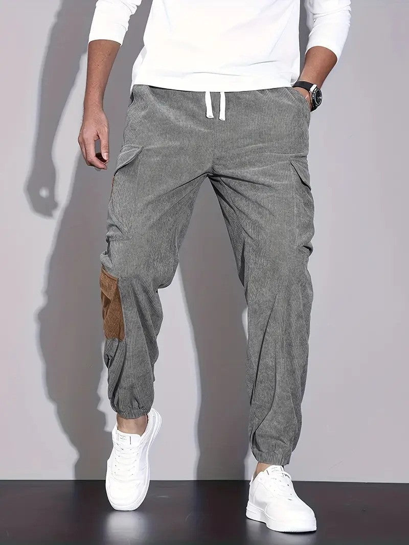 Pantalon en velours côtelé homme confortable décontracté