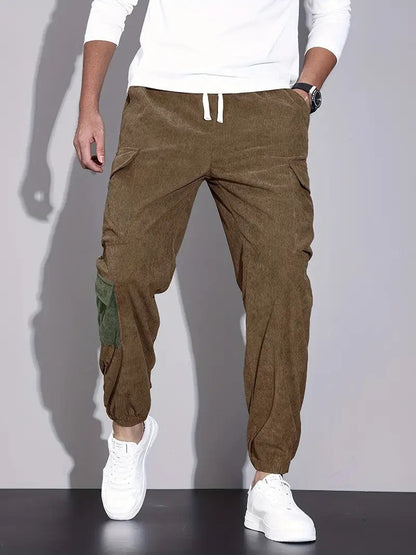 Pantalon en velours côtelé homme confortable décontracté