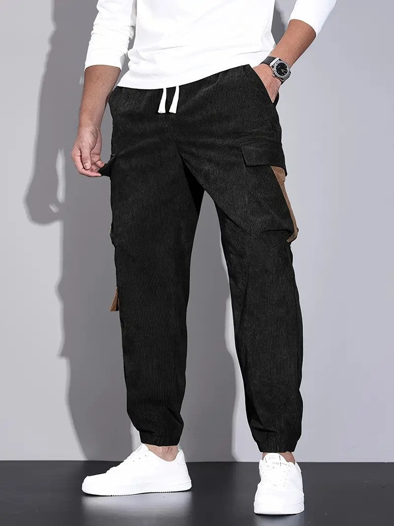 Herren Cordhose Bequem Lässig - IdealeKleiden