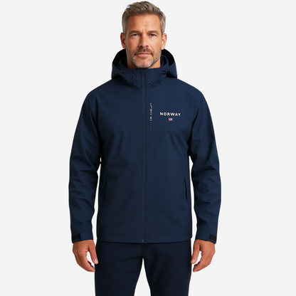 Herren Outdoorjacke Leicht & Wasserdicht mit Abnehmbarer Kapuze - IdealeKleiden
