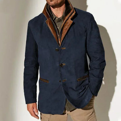 Manteau en daim élégant pour femme style vintage