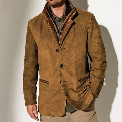 Manteau en daim élégant pour femme style vintage