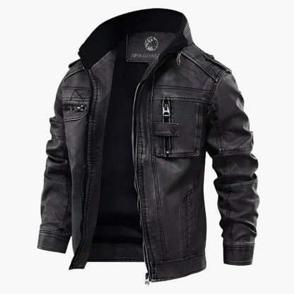 Blouson en cuir style motard - Un classique tendance pour hommes