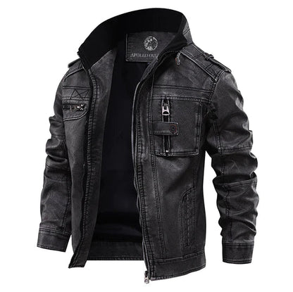 Blouson en cuir classique et élégant pour homme