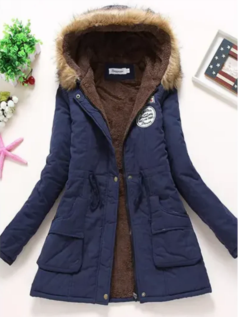 Veste d'hiver femme à capuche chaude isolée
