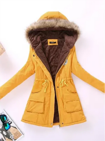 Veste d'hiver femme à capuche chaude isolée