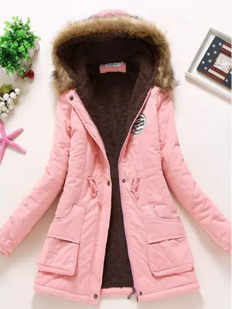 Veste d'hiver femme à capuche chaude isolée