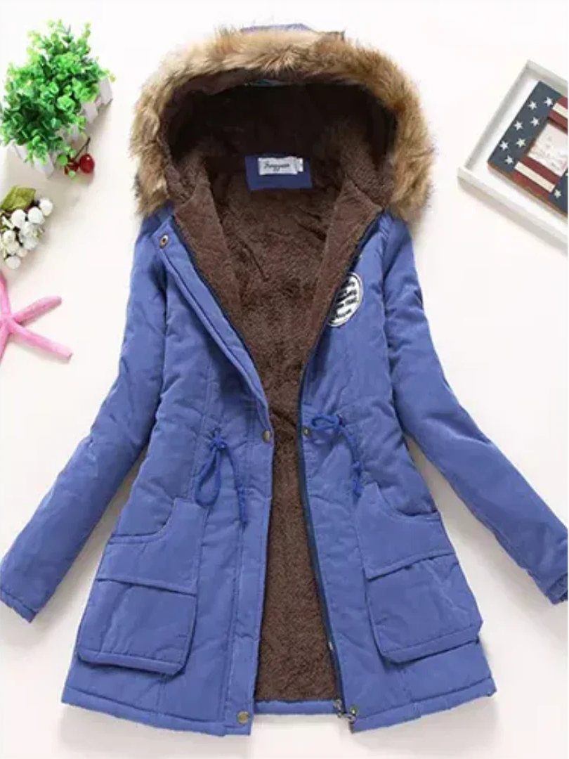 Veste d'hiver femme à capuche chaude isolée