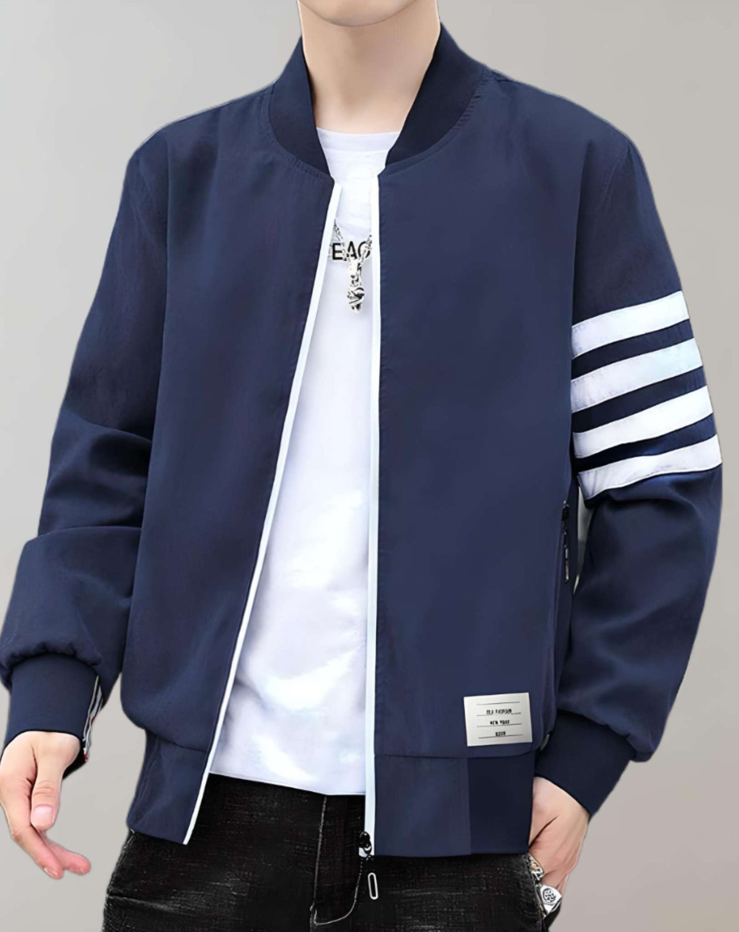 Veste d'uniforme décontractée à col montant