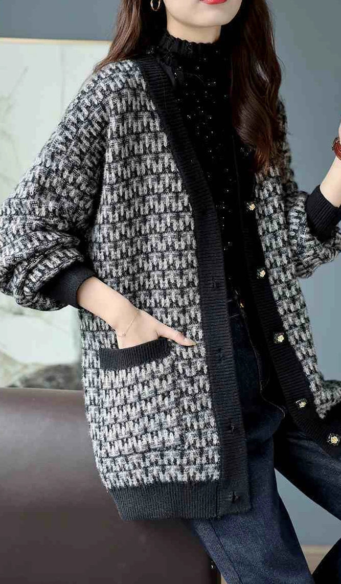Damen Cardigan Elegantes Strickdesign - IdealeKleiden