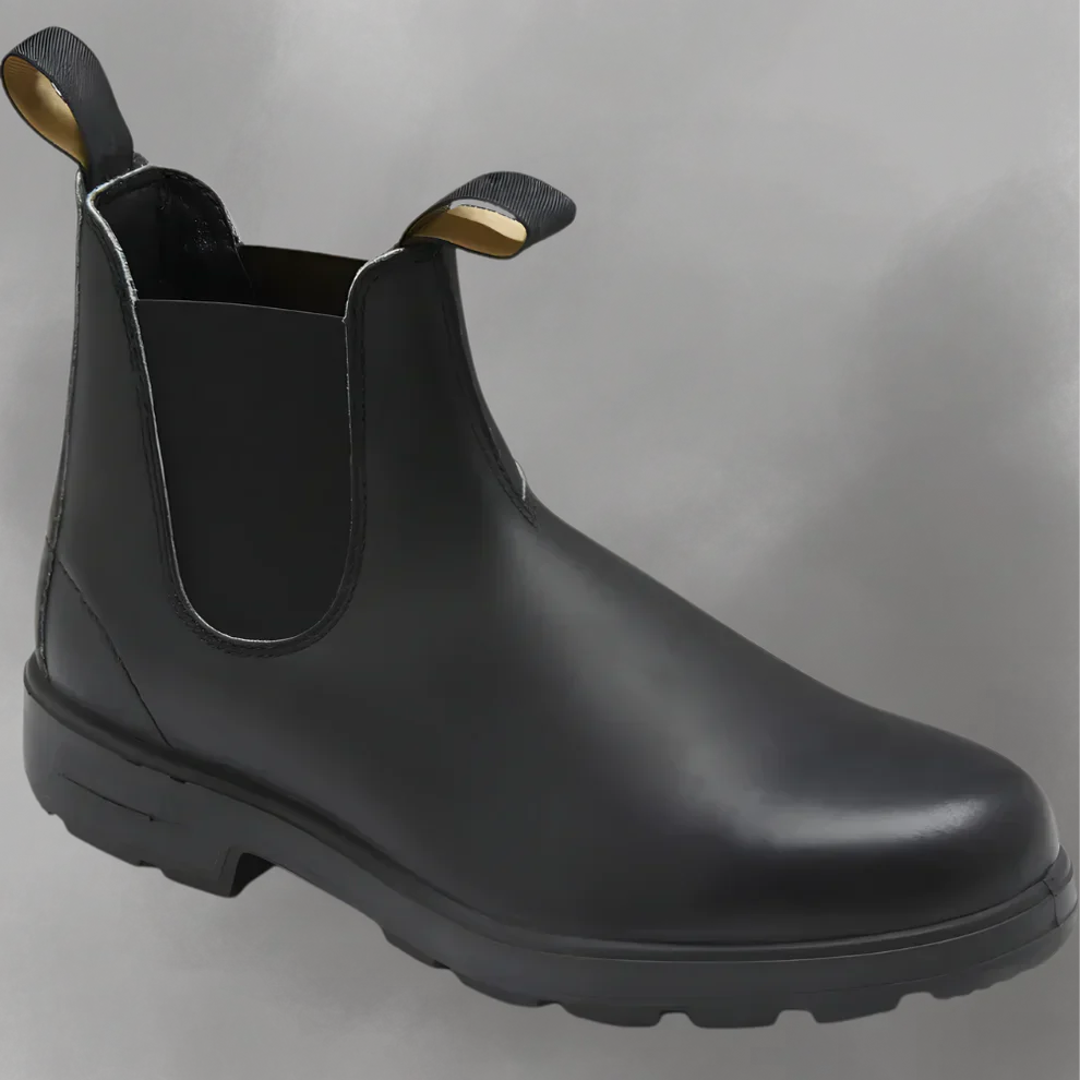 Élégantes bottines Chelsea en cuir noir