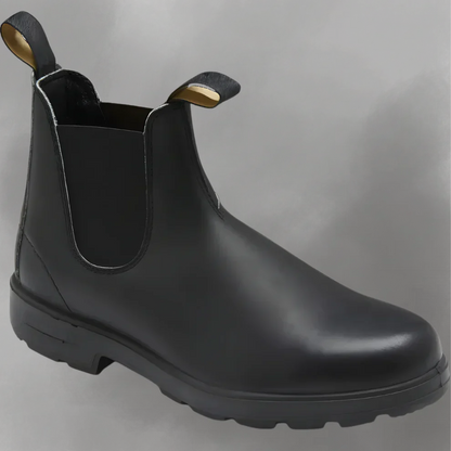 Élégantes bottines Chelsea en cuir noir