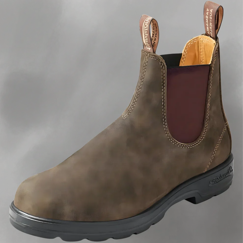 Élégantes bottines Chelsea en cuir noir