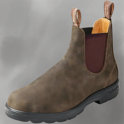 Élégantes bottines Chelsea en cuir noir