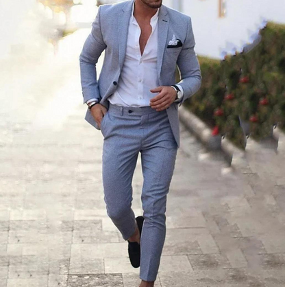 Costume deux pièces sur mesure pour homme : Blazer et pantalon
