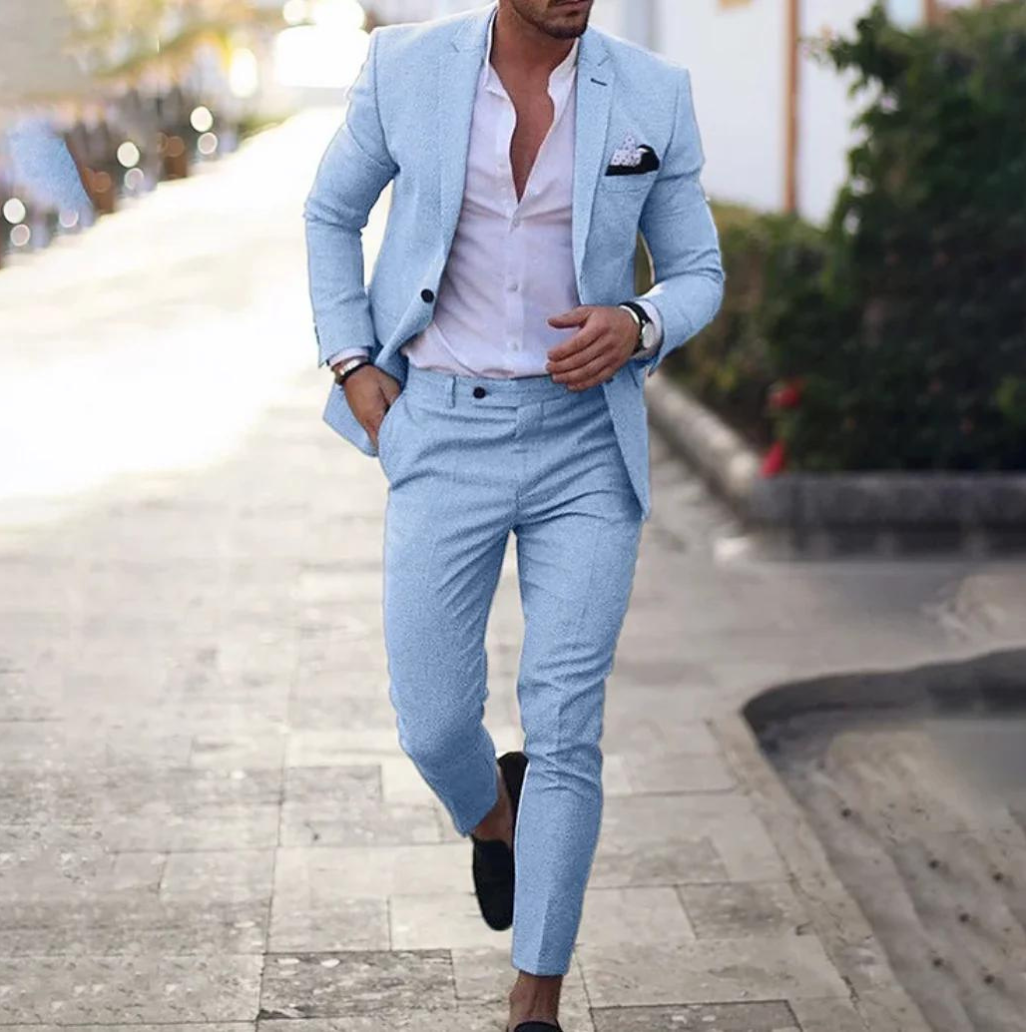 Costume deux pièces sur mesure pour homme : Blazer et pantalon