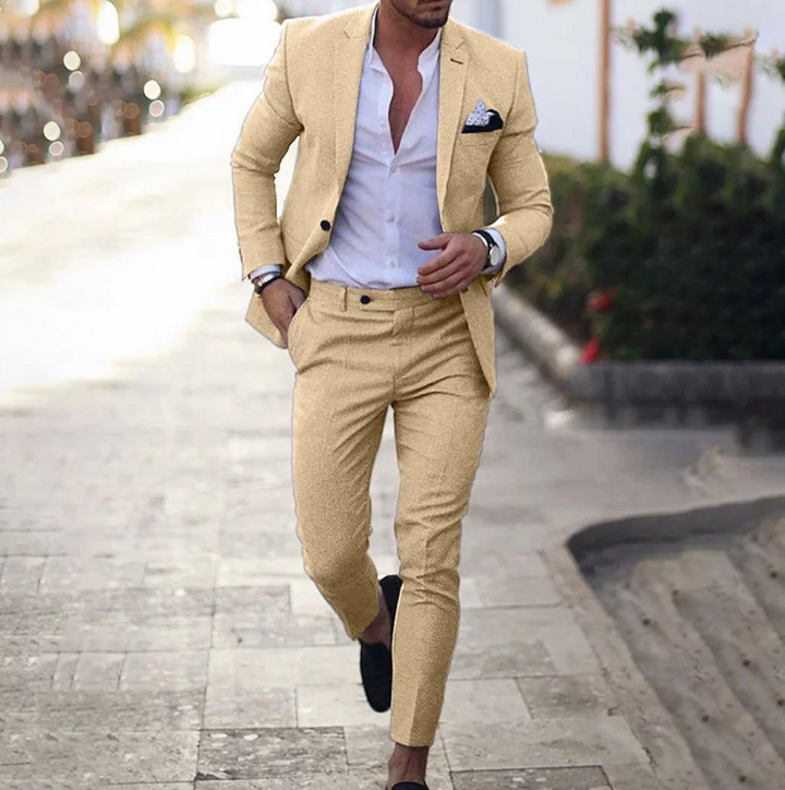 Costume deux pièces sur mesure pour homme : Blazer et pantalon