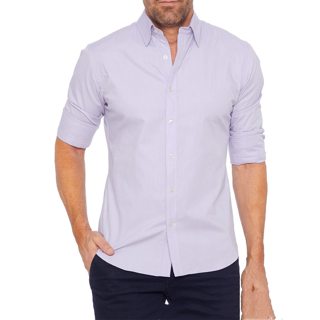 Chemise habillée moderne pour homme avec patte de boutonnage