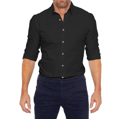 Chemise habillée moderne pour homme avec patte de boutonnage