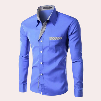 Chemise de costume homme slim fit manches longues