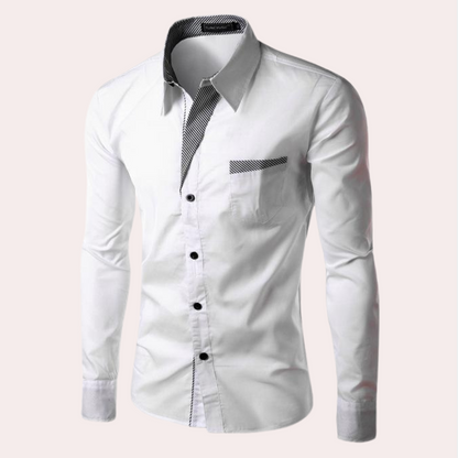 Chemise de costume homme slim fit manches longues