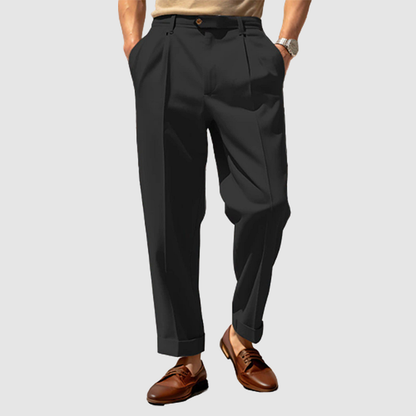 Pantalon de costume homme Coupe droite Plissé Chic affaires