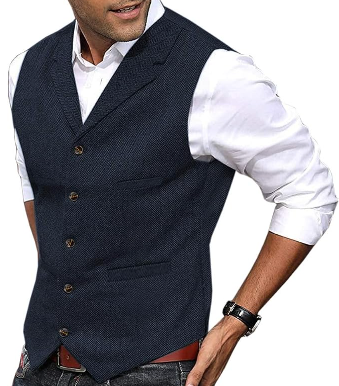 Gilet Homme Élégant Sans Manches Mode