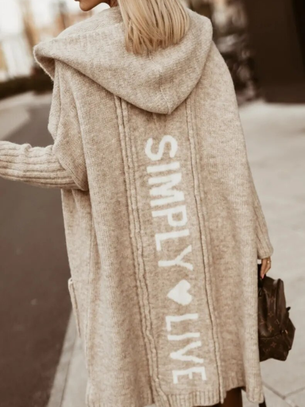Cardigan Doux et Chaud Long à Capuche
