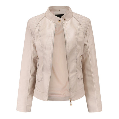 Blouson en cuir femme élégant noir Protection du cuir