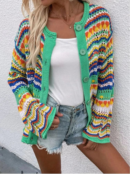 Cardigan léger tricoté et respirant pour femme