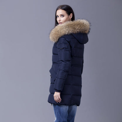 Longue couverture d'hiver chaude avec capuche
