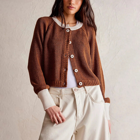 Damen Cardigan Langärmlig Trendig - IdealeKleiden