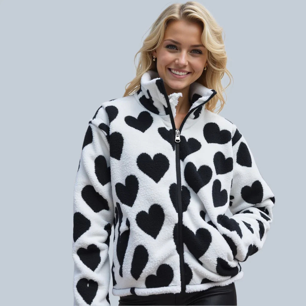 Herzförmige Wend jacke Damen - IdealeKleiden