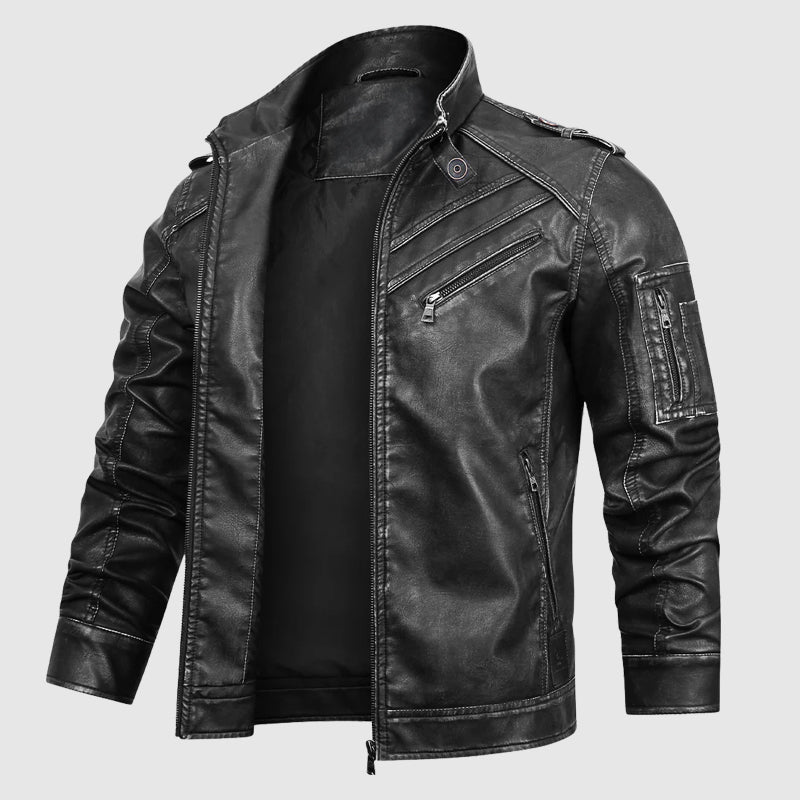 Blouson de motard en cuir élégant