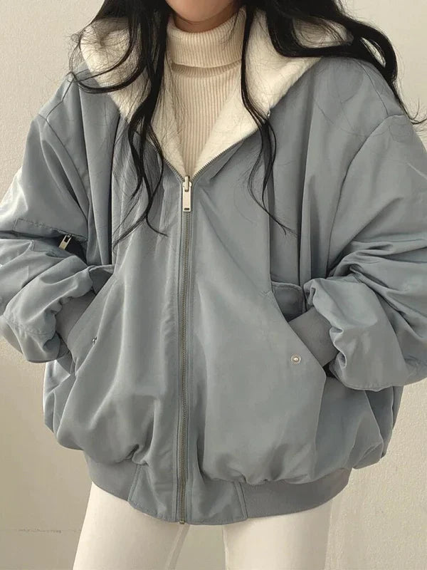 Stilvolle Winterjacke Reversibel Damen - IdealeKleiden