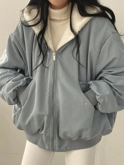 Stilvolle Winterjacke Reversibel Damen - IdealeKleiden