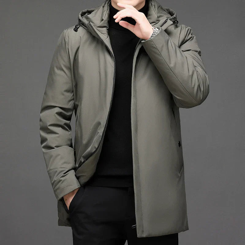 Herren Pufferjacke Warm Kapuzenparka Winter - IdealeKleiden