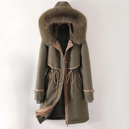 Veste d'hiver matelassée chaude pour femme à capuche