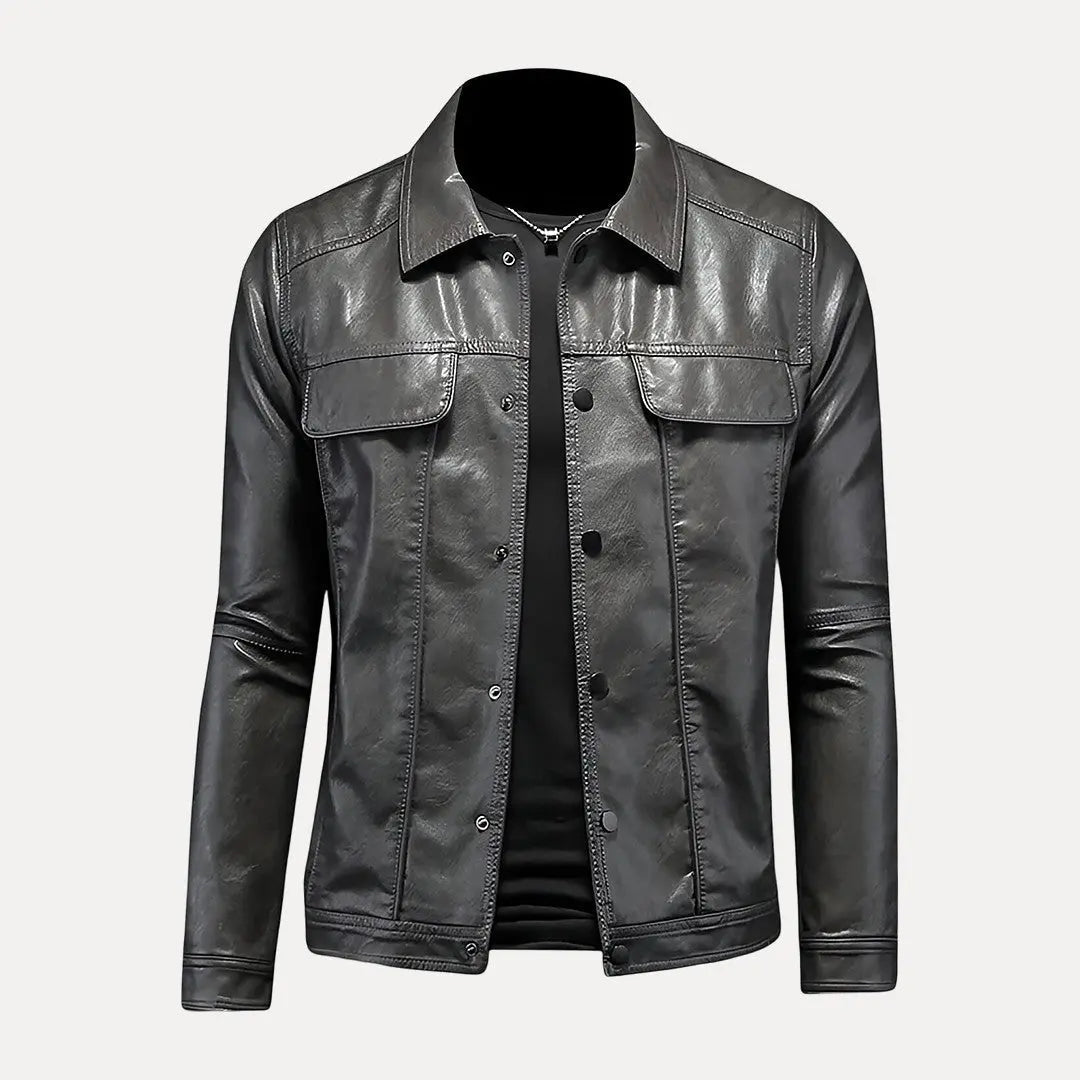 Blouson en cuir tendance - Style aventurier