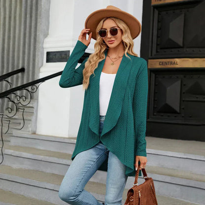 Gilet long à manches longues pour femme – Chic d'automne