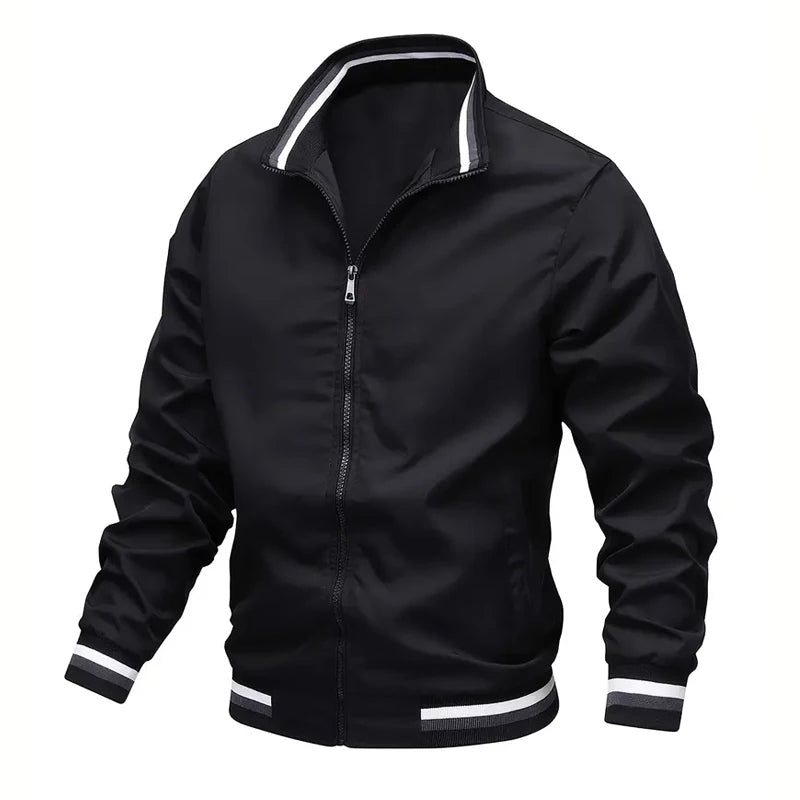 Veste coupe-vent pour homme avec col montant